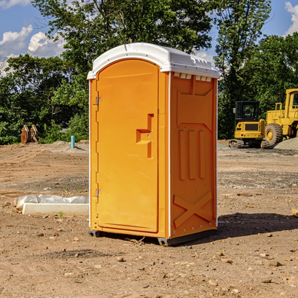 how often are the porta potties cleaned and serviced during a rental period in Red River County TX